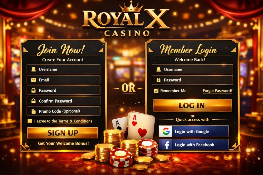 Royal X Casino Sign Up and Login 