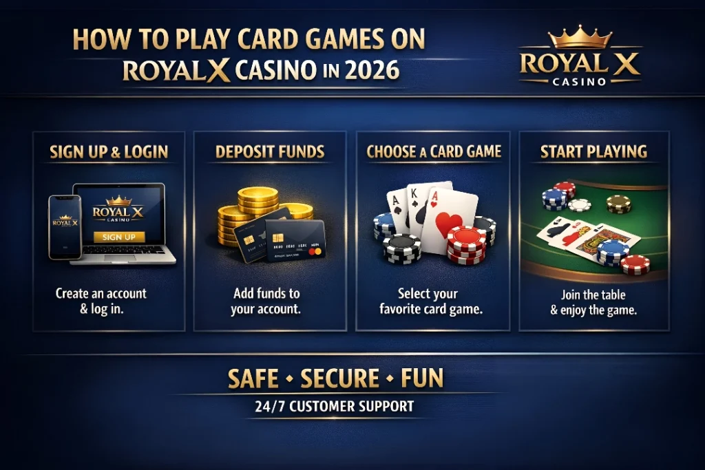 How to Play Card Games on Royal X Casino in 2026