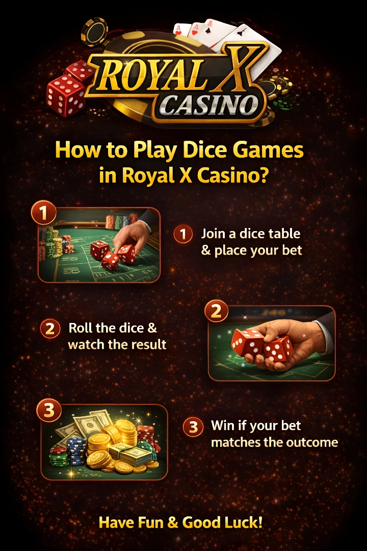 How to Play Dice Games in Royal X Casino?