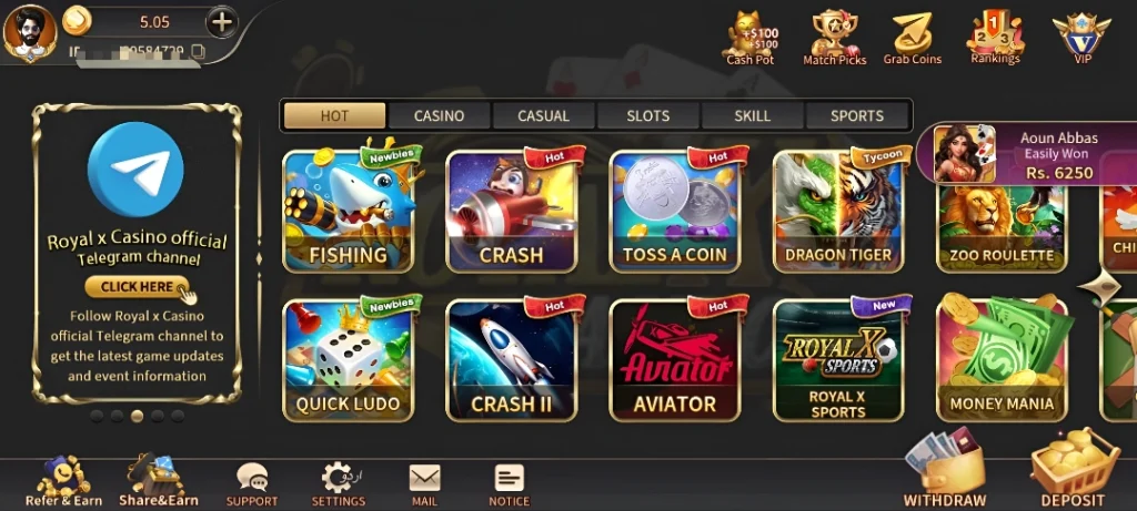 Mini-Games on Royal X