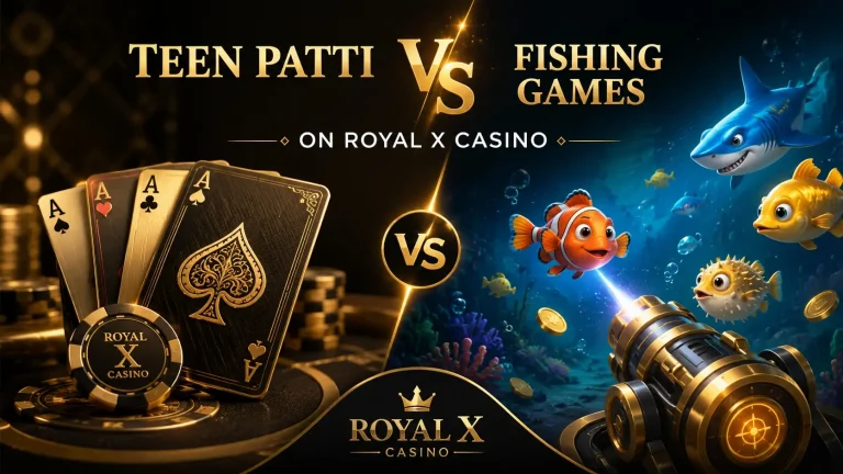Teen Patti vs Fishing Games on Royal X Casino